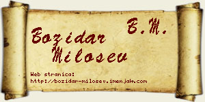 Božidar Milošev vizit kartica
